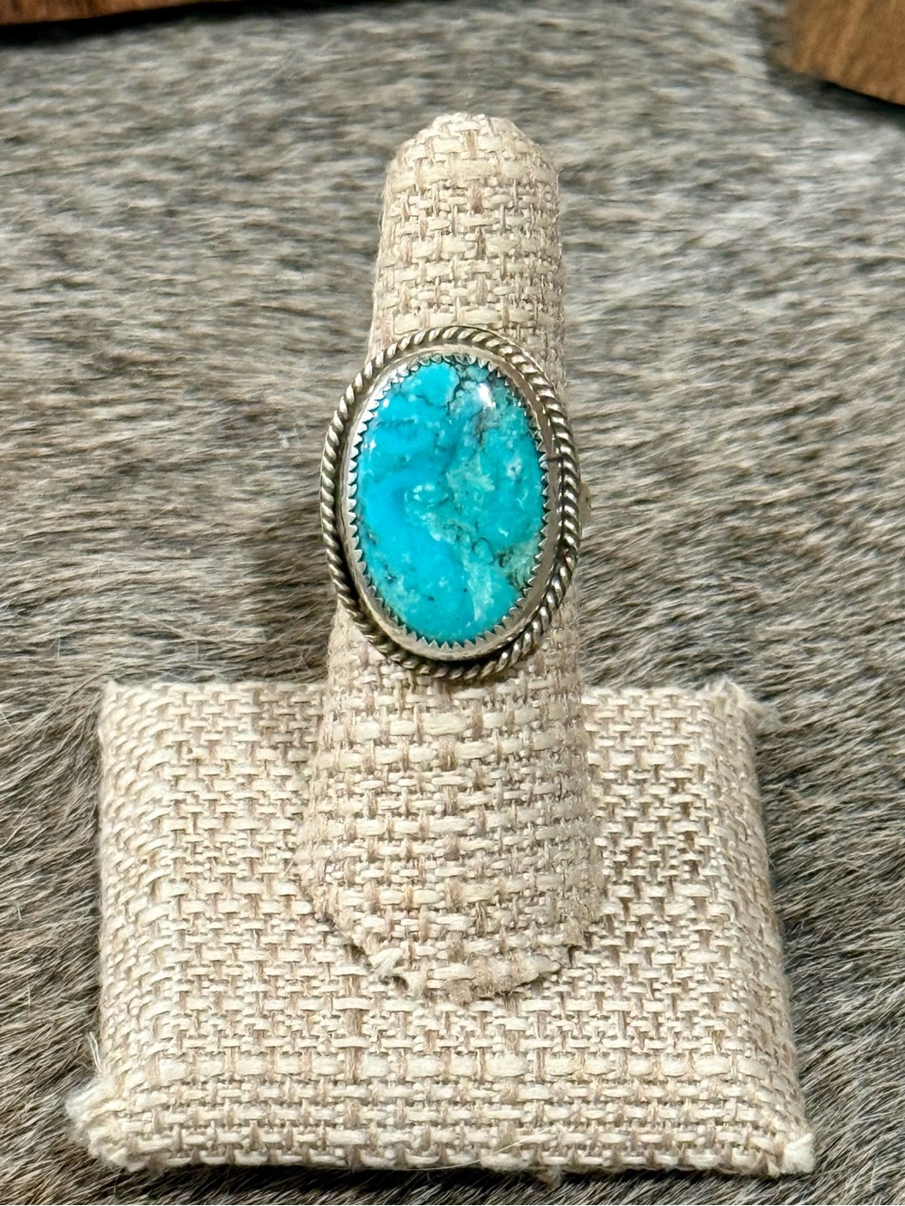 Pilot mountain turquoise ring